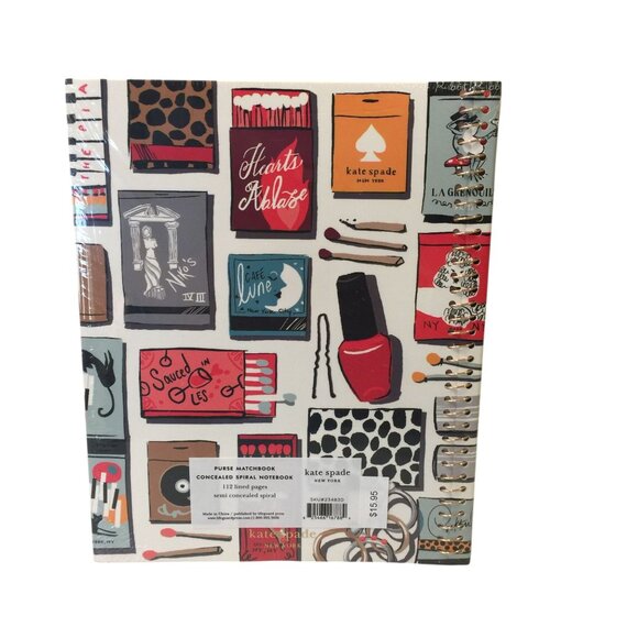 Kate Spade Spring Plaid Lunch Toto & Purse Match Concealed Spiral Notebook - Picture 8 of 9